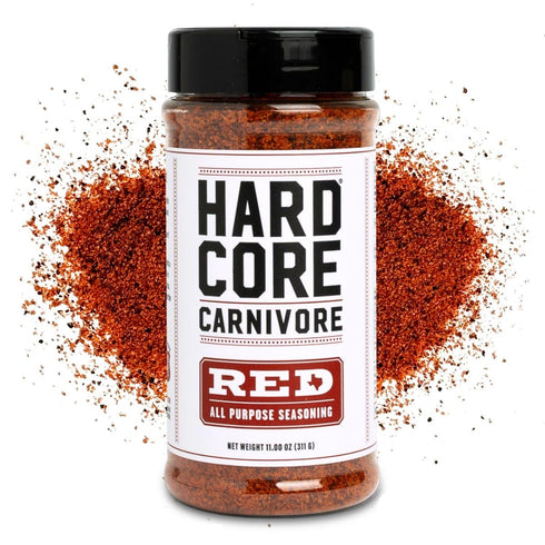 Hardcore Carnivore Red: All Purpose Seasoning for Pork, Chicken, BBQ (Large Shaker)