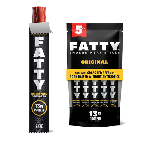 FATTY Meat Sticks, Made with Grass Fed Beef, Pork Raised Without Antibiotics,