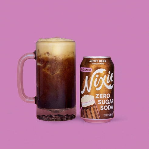 0 0 12oz (12 Pack) Nixie Organic Zero Sugar Soda, Root Beer, Healthy Soda Pop, Non-GMO, Sugar, Calories, Caffeine Free
