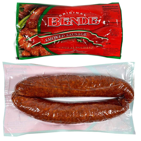 Kolozsvari Kolbasz, Pack 2, Set Szalonna and Gyulai Hungarian Style Brand Smoked Bacon and Sausage, of Gourmet