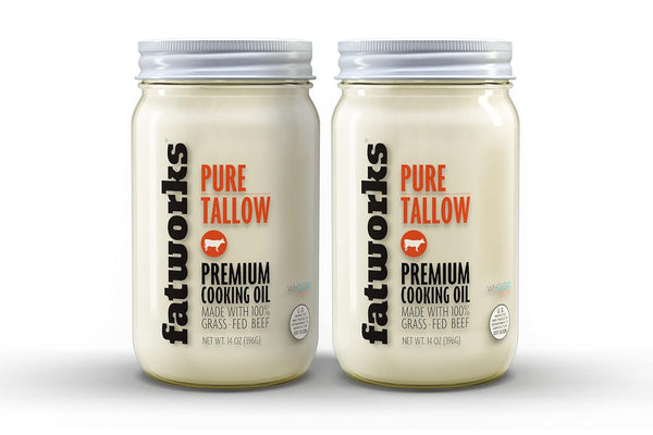 Fatworks Premium 100% Grass Fed, Pasture Raised Beef Tallow, Artisanally Rendered, WHOLE30 Approved,
