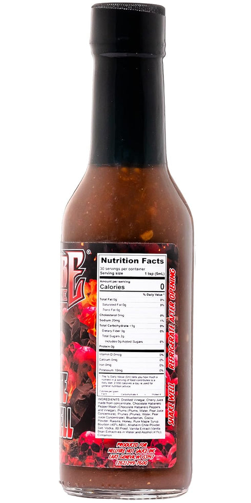 Hellfire Gourmet Dessert Hot Sauce Chocolate Cherry Hell with Fruit and Chocolate, 5 oz
