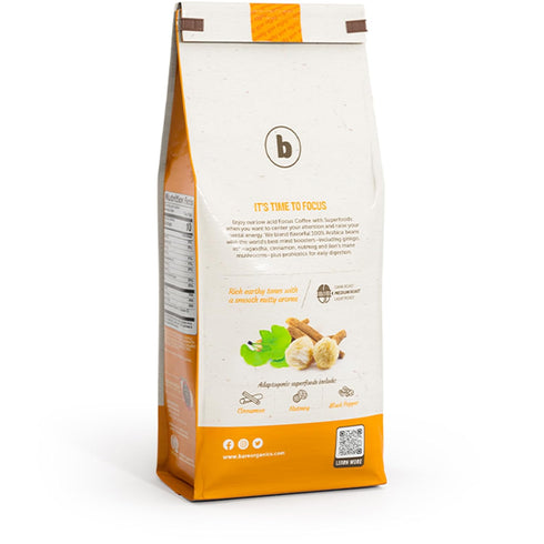 10 oz Focus Coffee with Superfoods - Organic Probiotic Mushroom Ground Bagged Coffee, Supports Healthy Focus