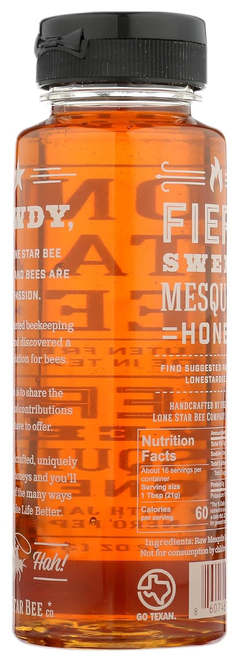 Lone Star Bee 12 Lonestar Bee Co., Honey Fiery Mesquite, Ounce