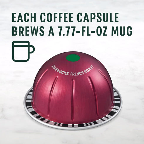 32-count 7.8 oz. Starbucks by Nespresso Vertuo, French Roast, Dark Roast Coffee, Coffee Pods, Brews