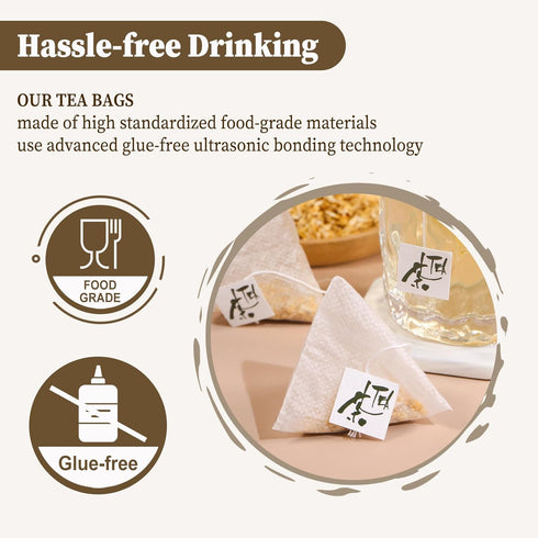 60 FullChea - Ginseng Tea bags, Teabags - Pure Ginseng Root Tea - Caffeine-Free Herbal Tea with Wellness Support