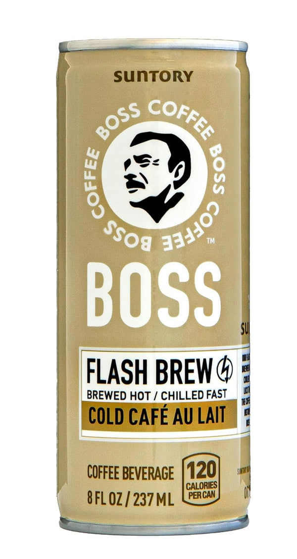 BOSS Coffee by Suntory - Japanese Flash Brew Coffee with Milk, 8oz