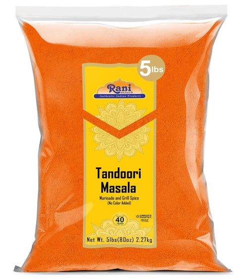 Rani Tandoori Masala (Natural, No Colors Added) Indian 11-Spice Blend 80oz (5lbs)