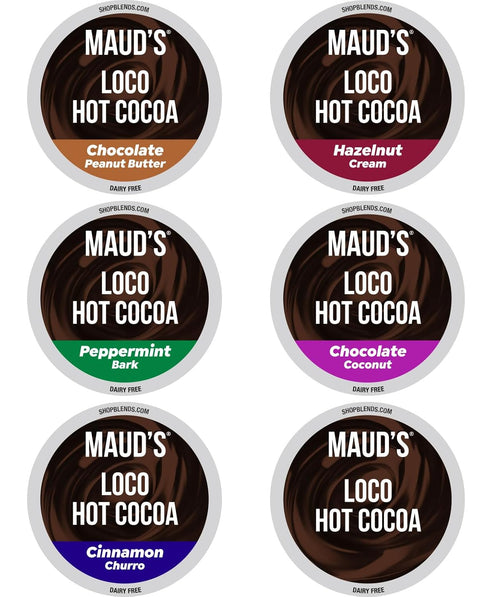Maud's Flavored Hot Chocolate Variety Pack, 48ct, Single Serve Pods, Compatible with