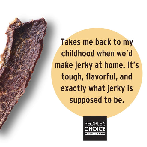 16g 1 (16 oz) Peoples Choice Beef Jerky Old Fashioned Original Sugar Free, Zero Carb, Protein, Keto Friendly Dry