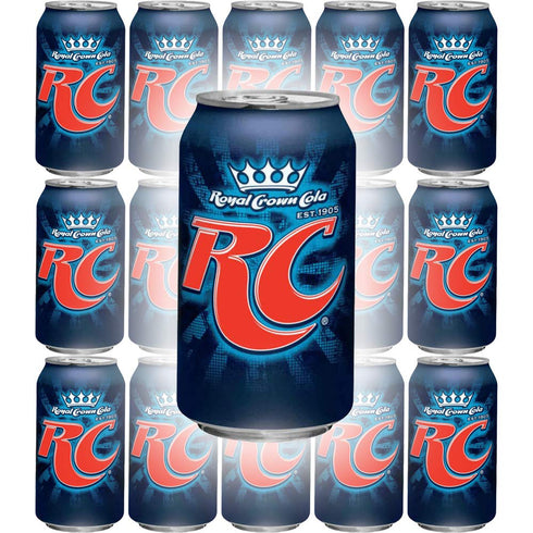 RC Cola, Royal Crown Cola Soda, 12oz Can (Pack of 15, Total