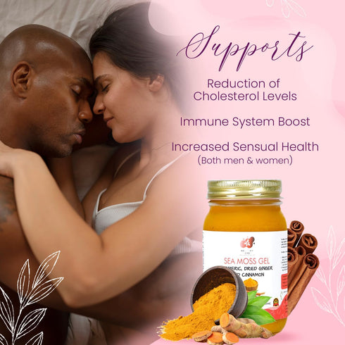 90 (16 oz.) Healthy Herbs Sea Moss Gel (Turmeric) Wildcrafted from Jamaican St Lucia Gold Seamoss | Wild-Harvested