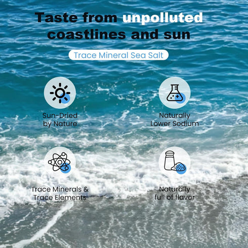 Vrixlanua 100% 1 lb Mineral Sea Salt Natural, Unrefined, Non-GMO, No Additives Mineral-Rich (Calcium, Magnesium
