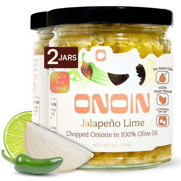ONOIN Chopped Onions in 100% Olive Oil - Seed Oil Free &