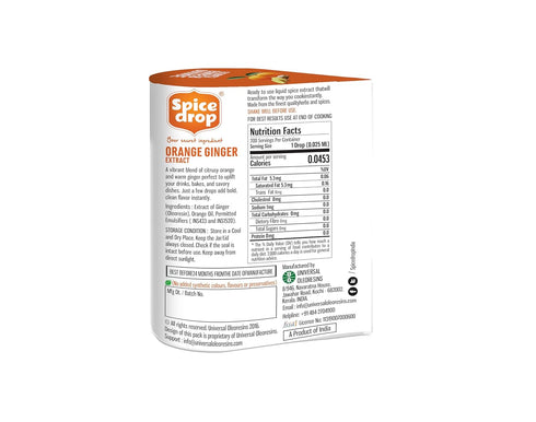 180 Vegan(0.17oz, Pack 1) Spice Drop Orange Ginger Extract Liquid Citrus & Ginger Flavor | Drops | Tea, Coffee
