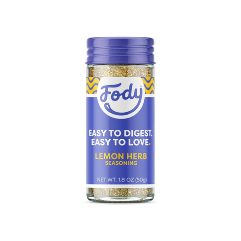 Fody Foods Vegan Lemon Herb Seasoning, 1.8 Ounce, Low Fodmap Certified, Gut & IBS Friendly, Flavorful Grilling