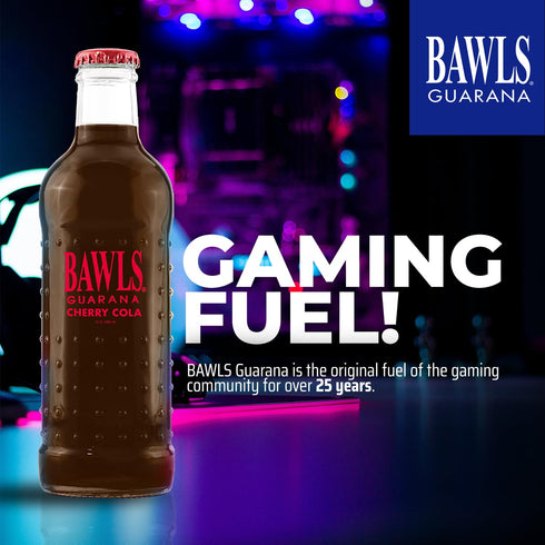 Bawls 10oz 12 Pack Guarana Cherry Cola, Guarana Drink, Guarana Soda, Guarana Fueled Soda for Energy, High Energy