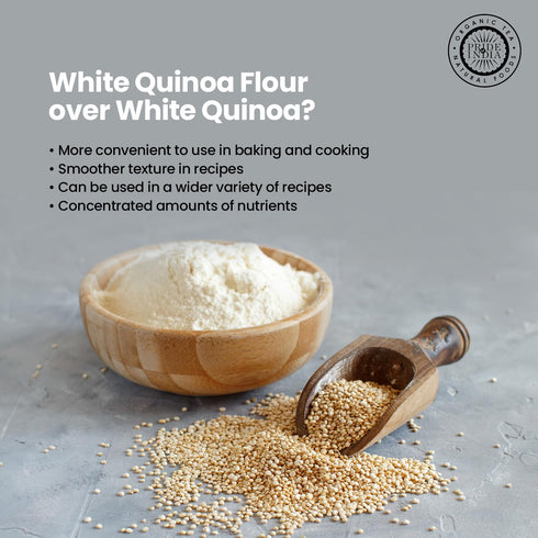 1 lbs (454 Pride of India- White Bolivian Quinoa Flour gm) Nutty Earthy Taste Freshly Milled in Small Batches | Used
