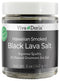 Viva Doria Hawaiian Smoked Black Lava Sea Salt, Fine Grain, 5 Oz Glass Jar