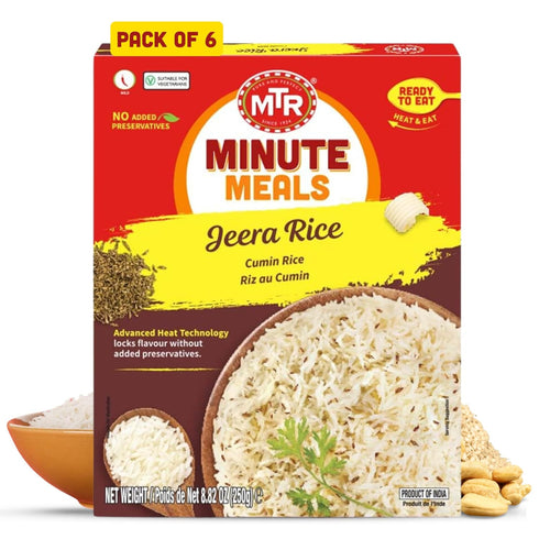 MTR Ready-To-Eat: Jeera Rice - Cumin Rice - Microwavable Rice Packs for