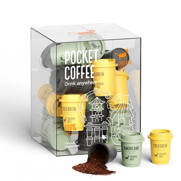 CheerfulGoat Instant Cold Brew Coffee Speciality Pocket Coffee 100% Arabica, Freeze Dried