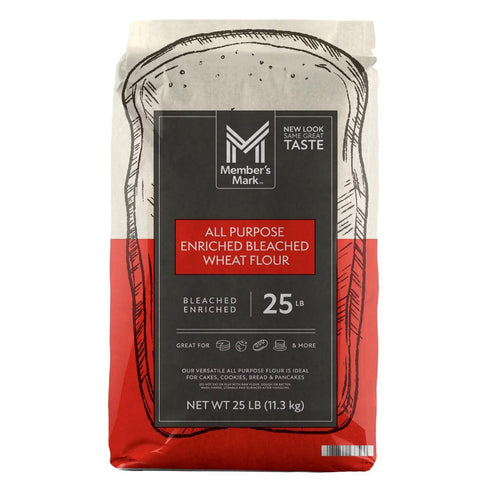 MEMBERS MARK Member's Mark All Purpose Enriched Bleached Wheat Flour, 25 Pounds