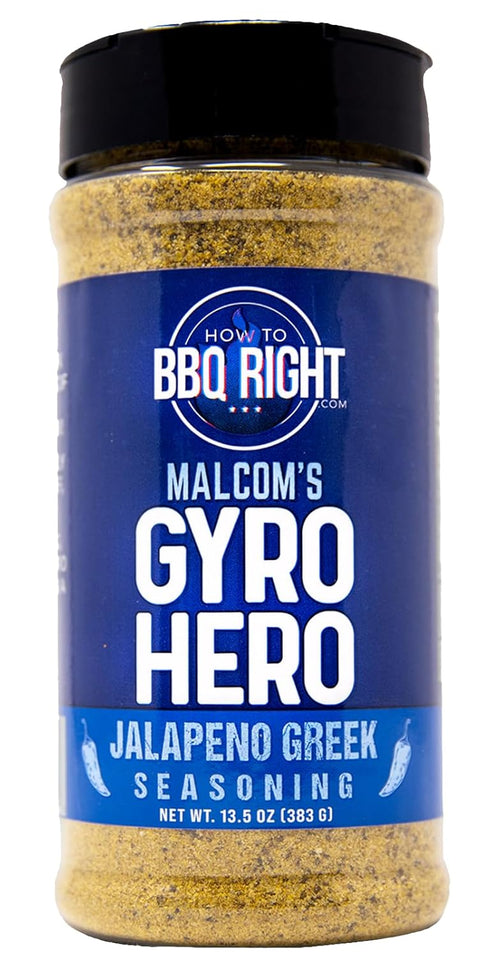 Malcolms Seasonings Gyro Hero Jalapeno Greek Spice Blend Mix, Seasoning Powder, 13.5