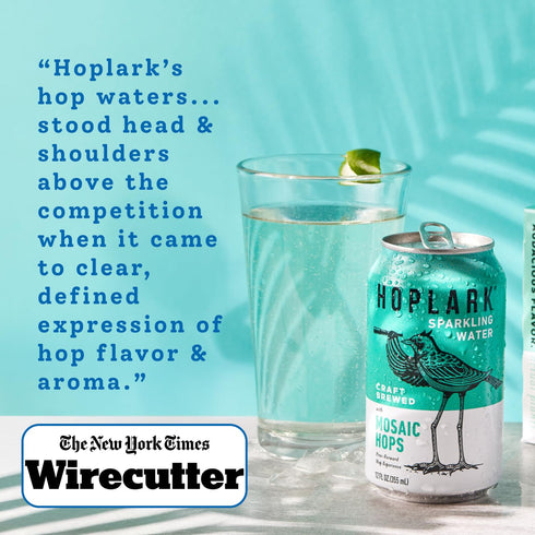 (12oz. Pack 18) Whole30 HOPLARK Water - Sparkling Hop Water - MOSAIC - Cans, of - Organic, Gluten Free, Vegan, Zero