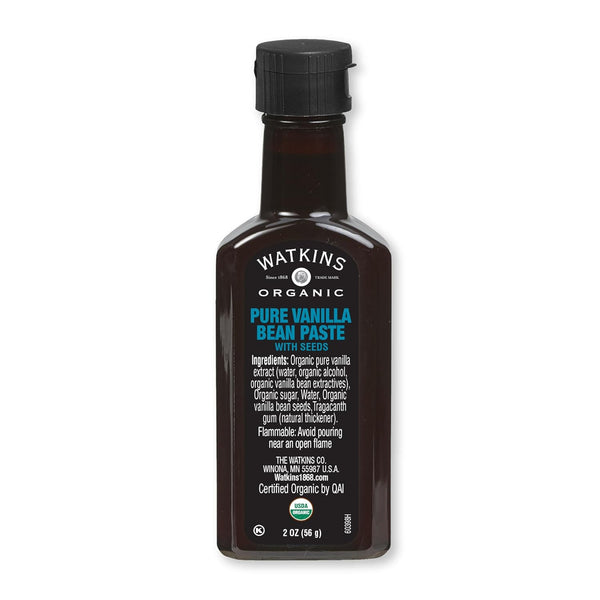 Watkins Organic Pure Vanilla Bean Paste, Non-GMO, Kosher, 2 oz. Bottle, 1-Pack