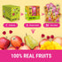 30 Pack BOB SNAIL Healthy Fruit Snacks for Kids and Adults Fruit Leather Snacks with Pear-Apple, Raspberry, Mango Vegan