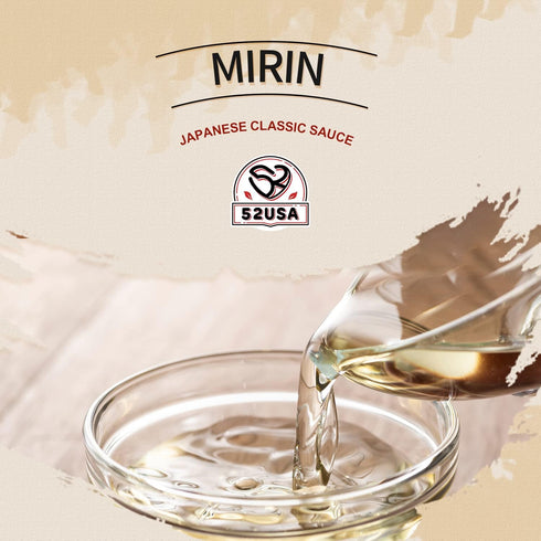 52USA Mirin, Japanese Cooking Wine 16.9 FL OZ, Red Rice Cooking Wine & Seasoning for Sauces, Marinades
