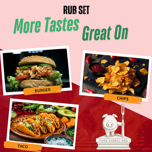 Pack 3.8 oz 4.5 oz 3 oz Pork Barrel BBQ Spice Collection Gift | Gifts for Men| All American Spice, Steak and Chicken
