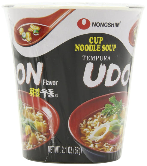 2.1 (Pack 6) Nongshim Cup Noodle Soup, Tempura Udon, Ounce