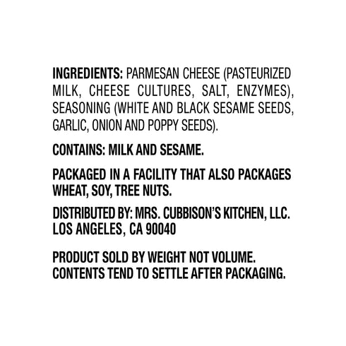 1.98 Pack 9 100% Mrs. Cubbison's Cheese Crisps| Everything Seasoned | Ounce, of | Real Cheese | Keto Friendly | Great