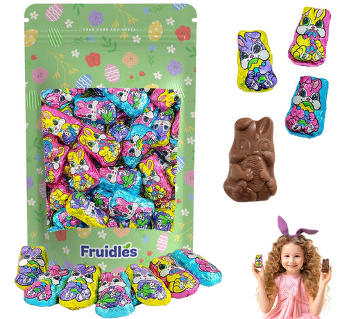 Easter Bunnies, Smooth & Creamy Party Bag Fillers, Individually Wrapped Multicolor Foils