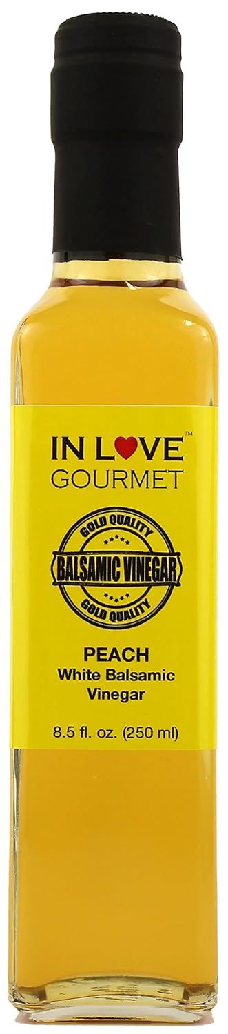 In Love Gourmet Peach White Balsamic Vinegar 250ML/8.5oz Great on Red Meats