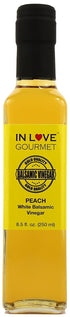 In Love Gourmet Peach White Balsamic Vinegar 250ML/8.5oz Great on Red Meats