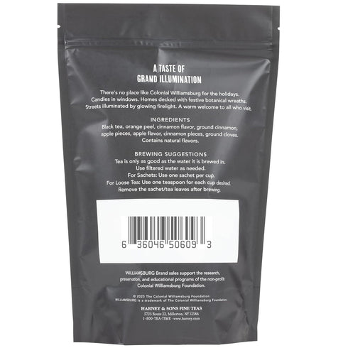50 Harney & Sons Holiday Heritage Colonial Williamsburg Blend | Black Tea with Warm Apple, Cinnamon, and Orange Peel