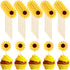 60 Pieces Sunflower Cupcake Toppers, Yellow Flower Cake Picks for Wedding Party Supplies