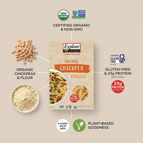 Generic 8 Explore Cuisine Chickpea Fussili, Ounce