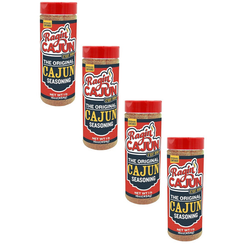 Original Cajun Seasoning - 16 oz Jar, Pack of 4, Low Sodium,