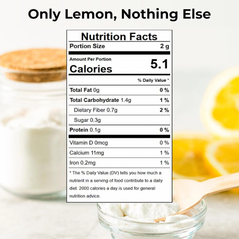 Nahasahr 36 oz 100% Lemon Juice Powder - No Sugar, No Additives, Pure Lemon Powder for Water, Baking & Cooking | Fast