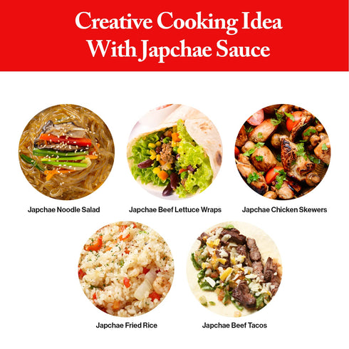 Wang Japchae Sauce, Savory & Slightly Sweet, 16.93 Ounce for Vermicelli & Glass Noodles