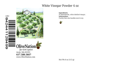 4 OliveNation Powdered Distilled White Vinegar, Tangy Seasoning for Cooking, Baking, Dressings, Dusting Powder