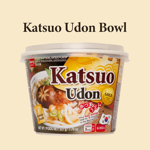 7.79 Pack 6 Wang Katsuo Udon Bowl, Rich and Sweet, Noodles Made for Slurping, Ounce