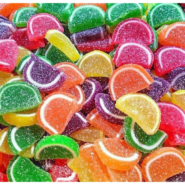 TwistedTreatz Fruit Slices Candy Juicy, Soft, Sugar-Coated Jelly Made in USA Vegan,