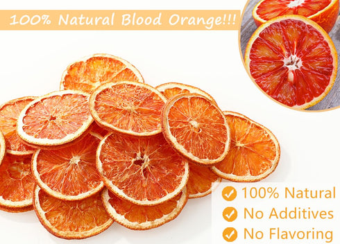 Slices,4.5Oz/128g,Dehydrated Premium Dried Blood Orange Blood Orange for Cocktails,NO Addtives & No Sugar Added.