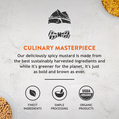 12 (Pack 2) Koops Mustard Organic Spicy Brown, Ounce
