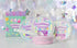 iscream Fruity Favorites Cotton Candy Floss Sugar Assortment in Purple Grape, Blue Raspberry and Pink Strawberry