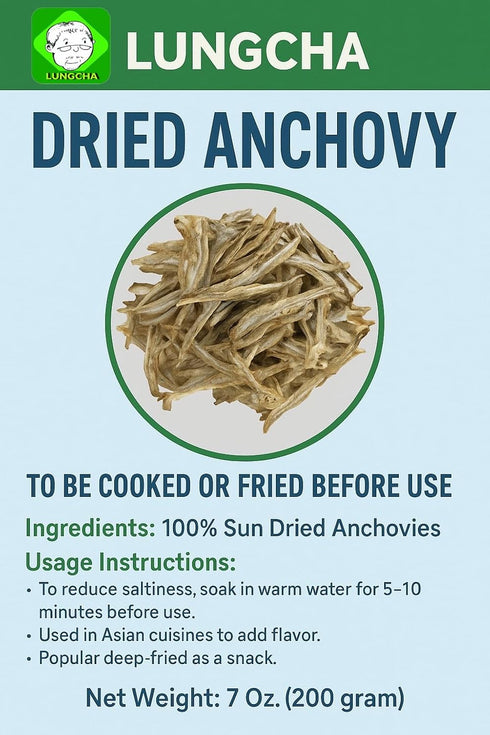 (7.0, Dried Anchovy Headless Deep-frying as Snack or add flavor to soups, side dish Product of Thailand Ounces)